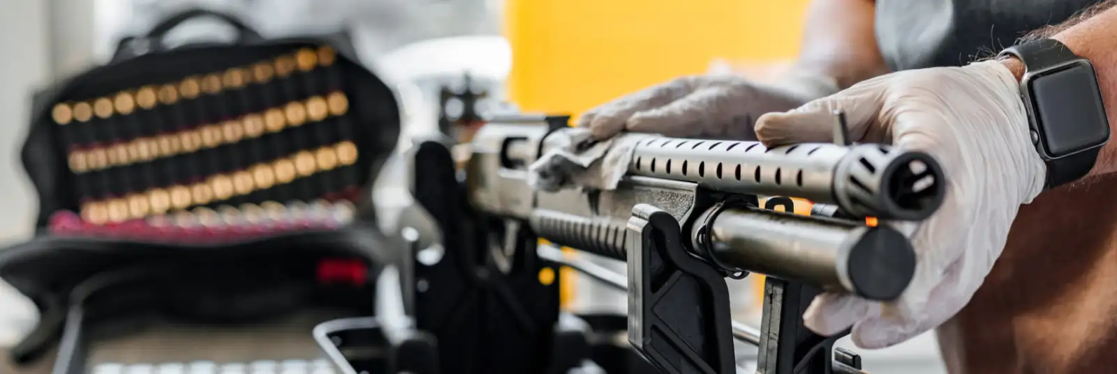 hands of a gunsmith