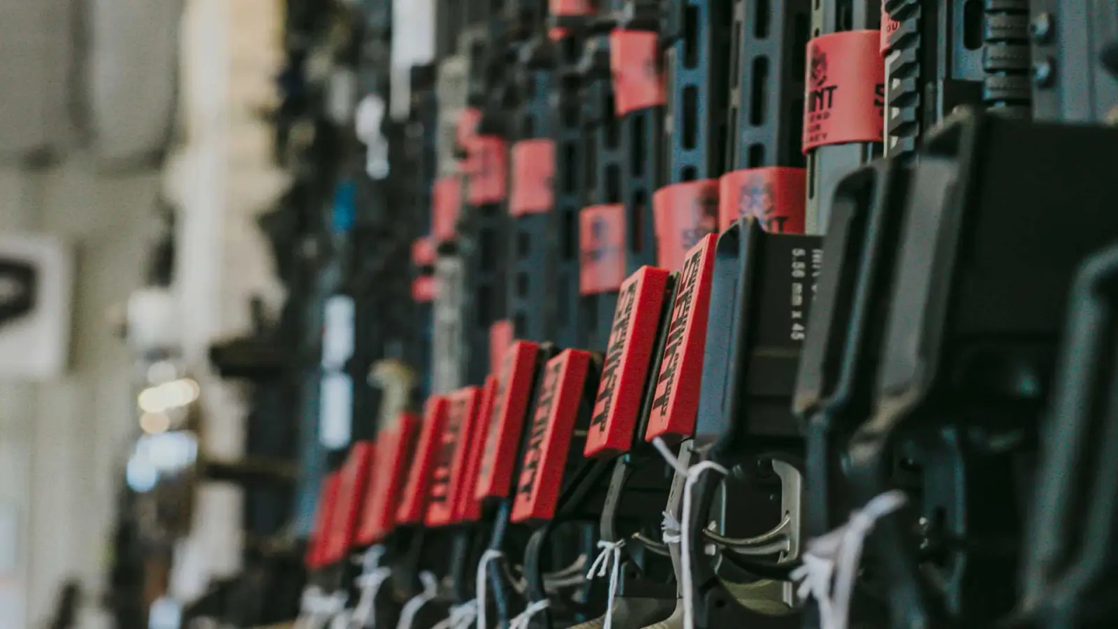 Firearms and Shooting Equipment Display at The Hub AZ Podcast